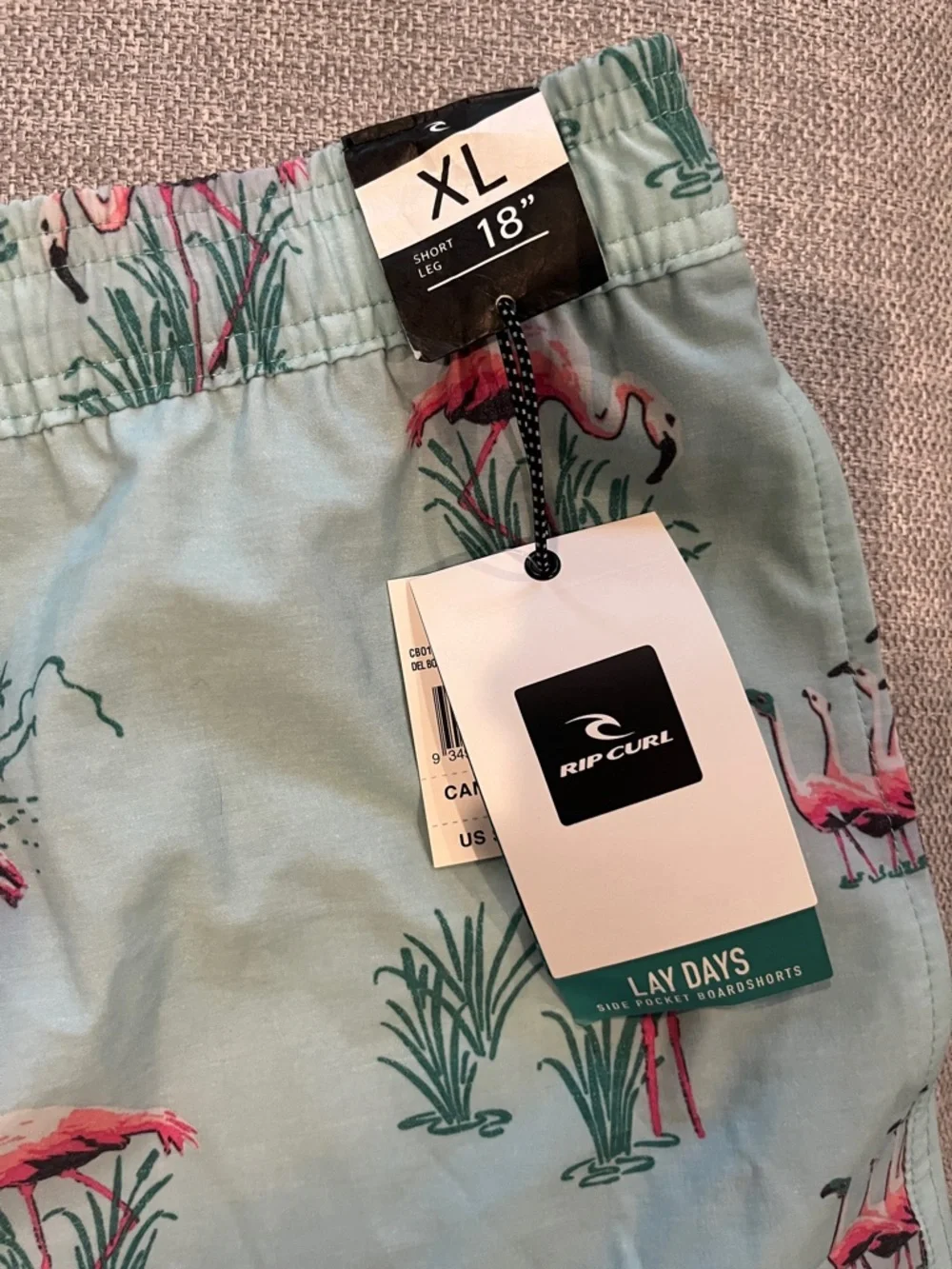 Men's Light Blue Flamingo Print Swim Shorts ripcurl Boca volley